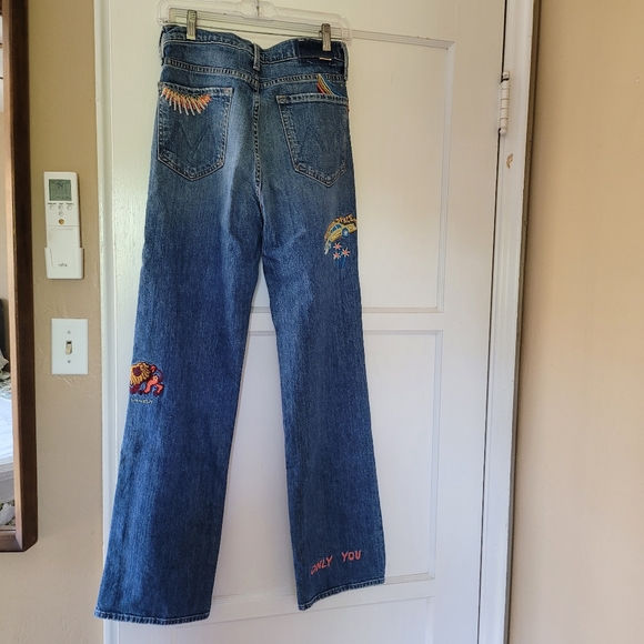 MOTHER Jean's Emboidered Patches Size 27 - Picture 2 of 12